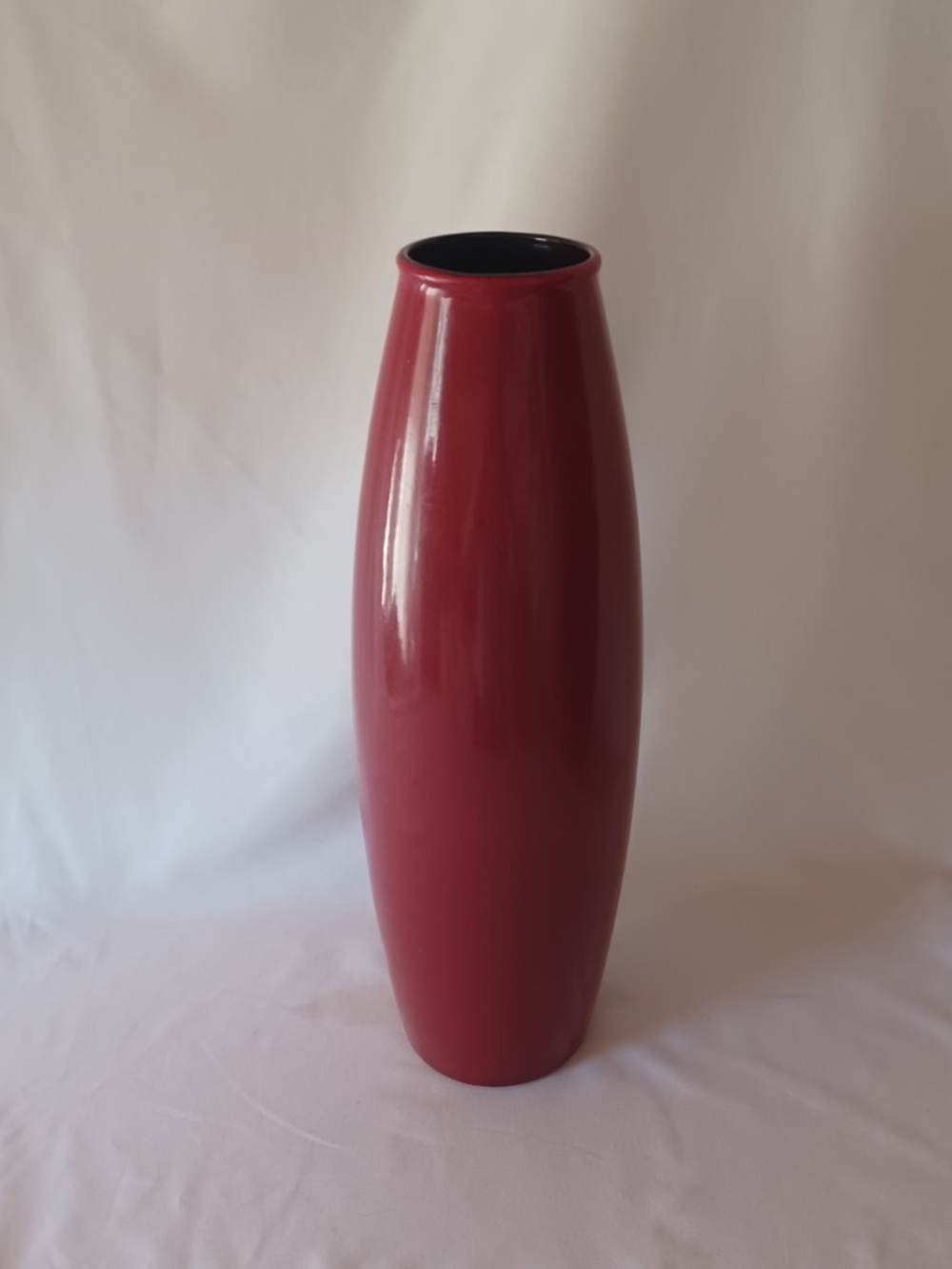 Vintage Armano Scheurich Oxblood Red Ceramic Torpedo Vase Made In Germany 16 in